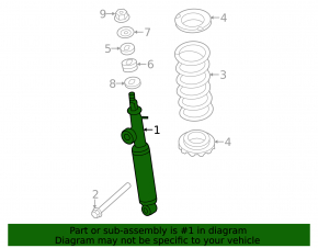 Rear left shock absorber Infiniti QX56 QX80 10-20