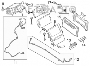 Ford Fusion mk5 13-20 SYNC 2 SONY Radio Control Panel Button Sensor Scratches