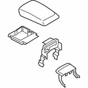 Armrest Ford Edge 15-19 gray