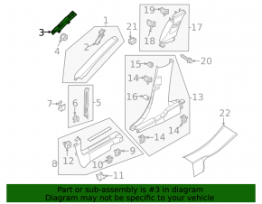 Fastening of the front pillar trim of the upper right Ford Mustang Mach-E 21-26 fastening breakage