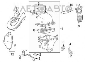 Lexus NX300h 15-21 air filter housing assembly without flow meter