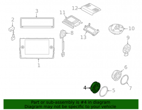 Front right door speaker VW Jetta 19- pressed