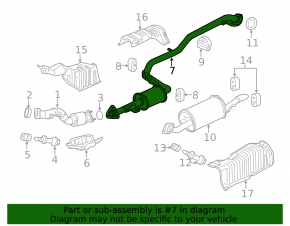 Honda CRZ 11-16 mid-section exhaust pipe