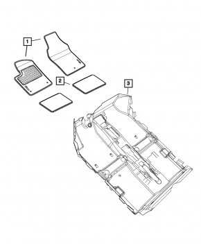 Front left interior mat Fiat 500 12-17