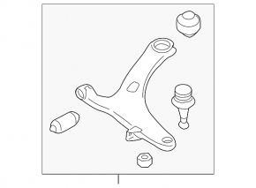 Lower control arm, front right, Subaru Impreza WRX GH 2008-2011 2.5T