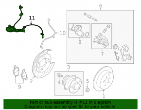 ABS sensor rear left Subaru Legacy 15-19