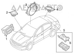 Rear left speaker Nissan Altima 13-18