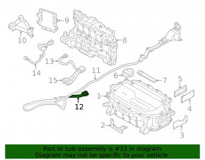 Thick power cable for Nissan Leaf 11-12