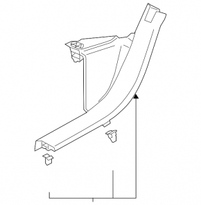 Door sill trim rear left Volvo XC60 18-23 gray, for cleaning