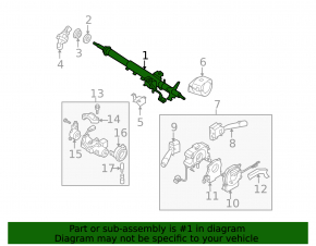Steering column Subaru b10 Tribeca