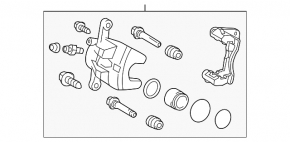 Front right caliper Lexus CT200h 11-17