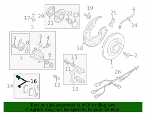 Brake pad wear sensor rear left Porsche Macan 15-