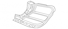 Front bumper grille, side right, BMW 4 G22 G26 21-25 M package, internal