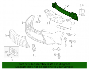 Front bumper reinforcement Toyota Camry v55 15-17 usa
