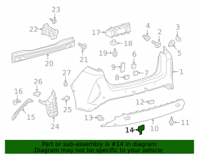 Left rear bumper tow hook cap for Toyota Prius 50 Prime 17-22