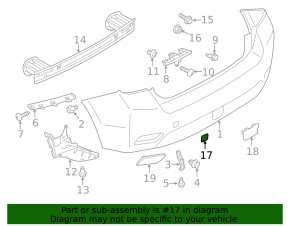Subaru Impreza WRX GH 08-14 Rear Bumper Tow Hook Cap