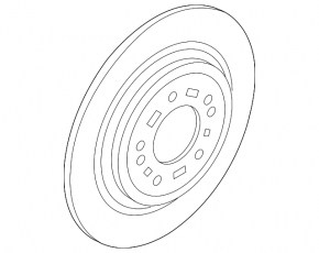 Rear left brake disc Kia Sportage 23-26 300/10mm
