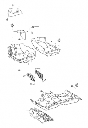 Floor covering left Toyota Avalon 13-18 black, torn fasteners, torn, needs dry cleaning