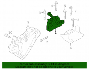 Right engine mount for Audi A3 25-25