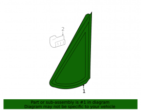 Window blind glass front left Toyota Prius 20 04-09
