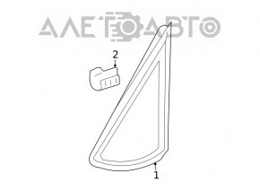 Window blind glass front left Toyota Prius 20 04-09