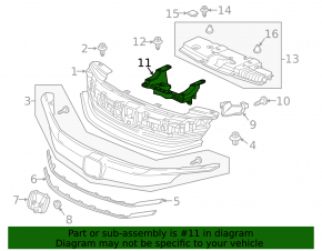 16-17 Honda Accord Grille Bracket