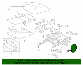 Lexus NX200t NX300h 15-21 black passenger seat side trim panel, left