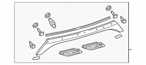 Toyota Avalon 13-18 trunk lid molding, chrome