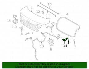 Kia Optima 11-16 trunk release button