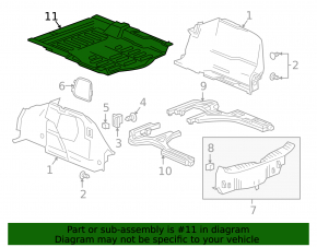Chevrolet Cruze 16 trunk floor - black