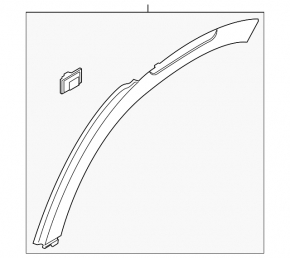 Rear right fender arch trim for Hyundai Venue 20-25