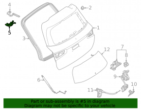 Trunk door hinge trim right Mercedes W167 GLE 350 450 20-23