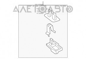 Driver's visor mounting hook CLA 14-19 black