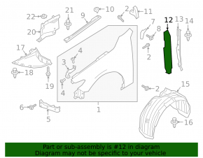 Wing seal door-wing right Mazda 3 19- 4d