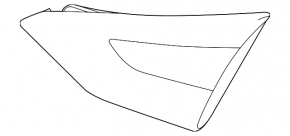 Right inner trunk lid light for a Ford Focus mk3 11-14 pre-rest 4D