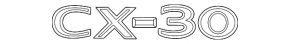 Emblem inscription CX-30 trunk door Mazda CX-30 20-21