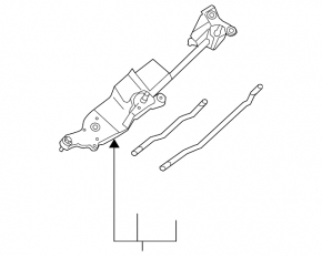 Mazda CX-7 06-12 windshield wiper linkage with motor