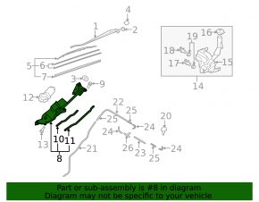 Mazda CX-7 06-12 windshield wiper linkage with motor