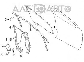 Front right window lift motor Ford Edge 15-
