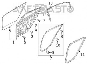 Rear left door assembly for Mazda 6 14-21