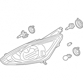 Headlight front left bare Ford C-max MK2 17-18 rest