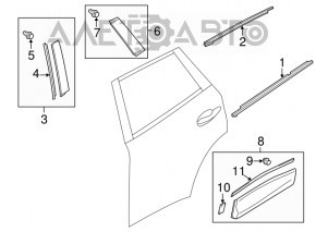 Door trim lower rear left Mazda CX-5 13-16