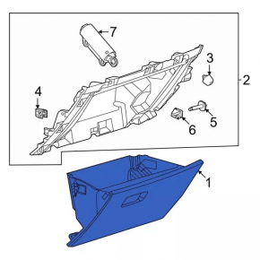 Glove box, glove compartment Ford Mustang Mach-E 21-23 black