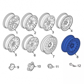 Spare tire full size Ford Bronco Sport 21-25