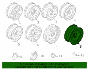 Spare tire full size Ford Bronco Sport 21-25