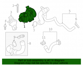 Water pump BMW F30 12-18 N20 type 2