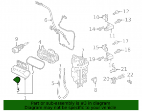 Plug for outer handle, front left, Volkswagen ID.4 21-23
