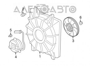 Cooling Fan Impeller Left Honda CRV 17-19 2.4