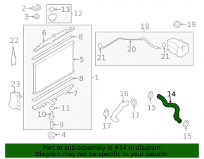 Upper Coolant Hose for Nissan Rogue 2015