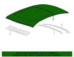 Metal roof Cadillac CTS 14 - for panorama, sawed off